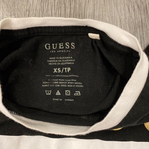 Guess T-Shirts XS Black Gold and White - Picture 2 of 3